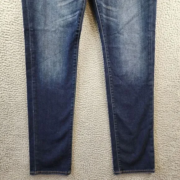 Joe's Jeans The Asher Slim Fit Jeans Mens 31 Navy Denim Faded Button Zip Closure - Picture 2 of 15